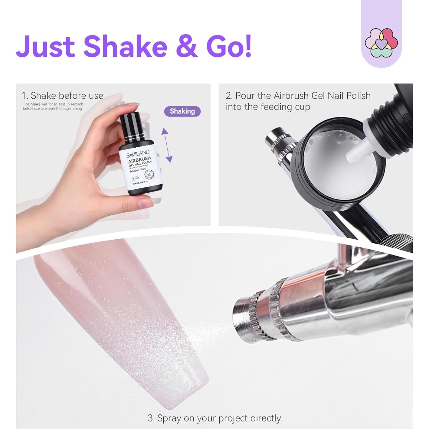 Esmalte de Uñas en Gel SAVILAND 20ml Blanco Sin Acetona