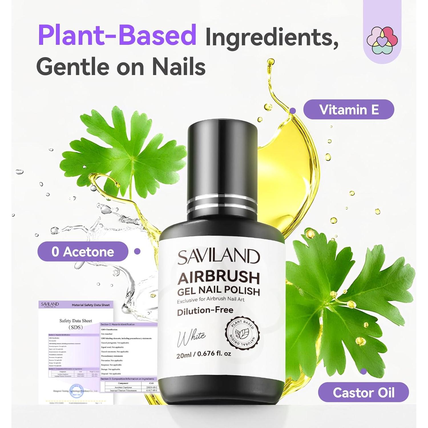 Esmalte de Uñas en Gel SAVILAND 20ml Blanco Sin Acetona