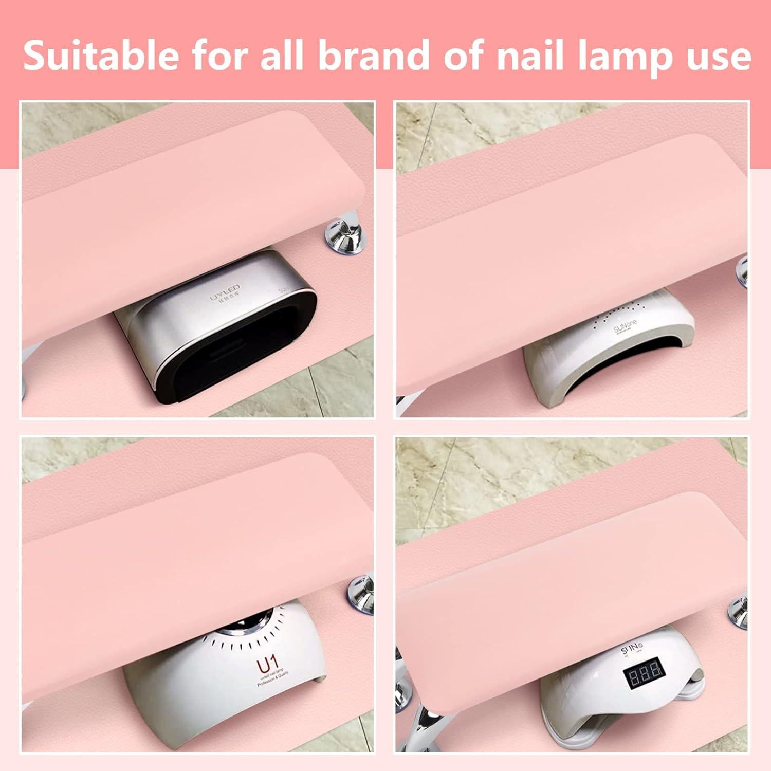 Reposabrazos y Alfombrilla para Uñas Lionvison Rosa 60x40cm