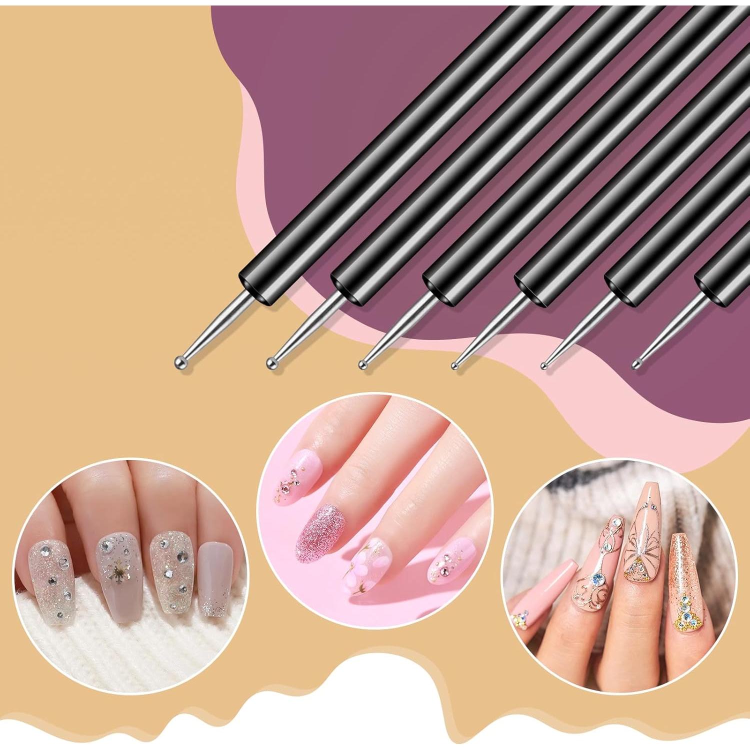 Kit de Pinceles de Arte de Uñas Artdone 6PCS Doble Cara