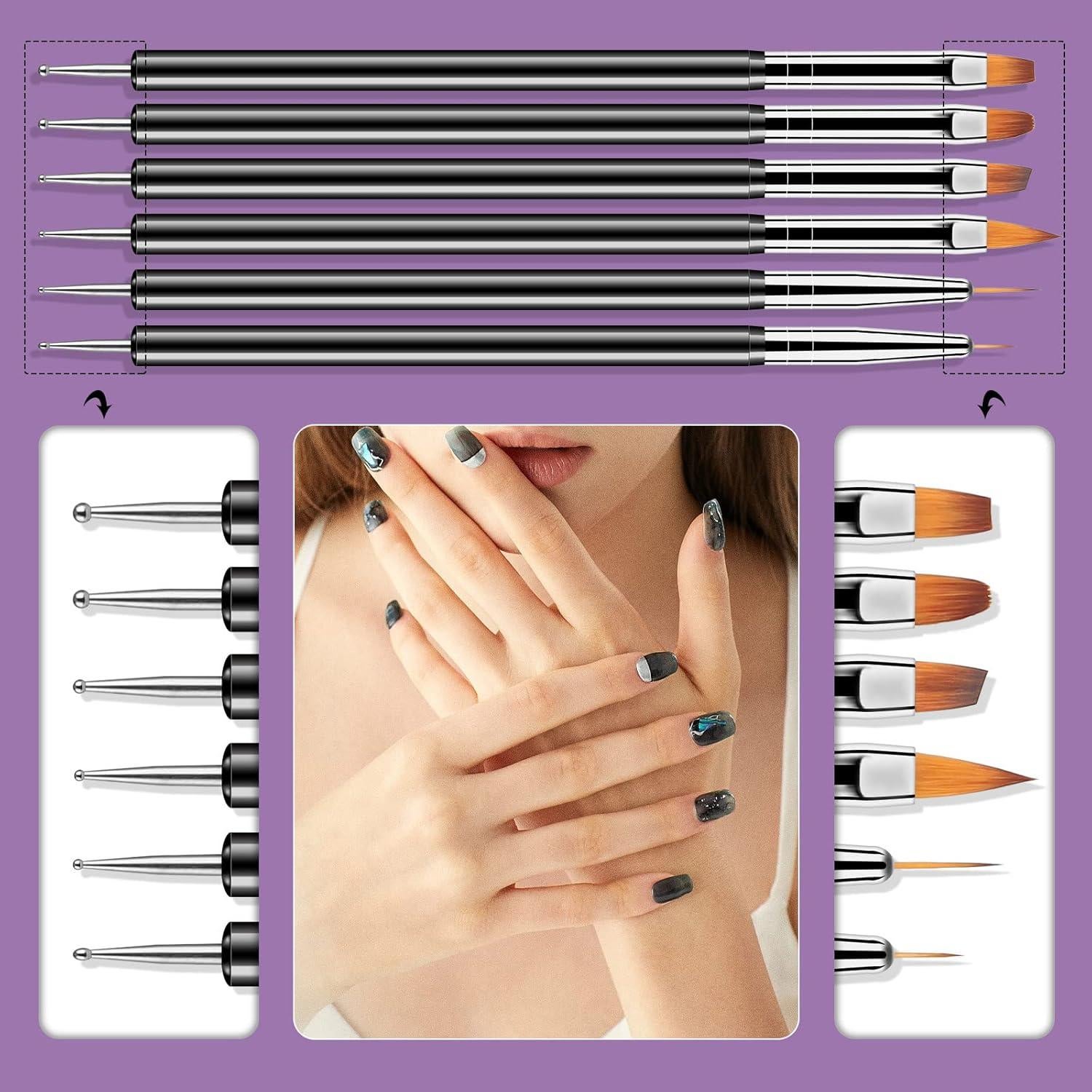 Kit de Pinceles de Arte de Uñas Artdone 6PCS Doble Cara