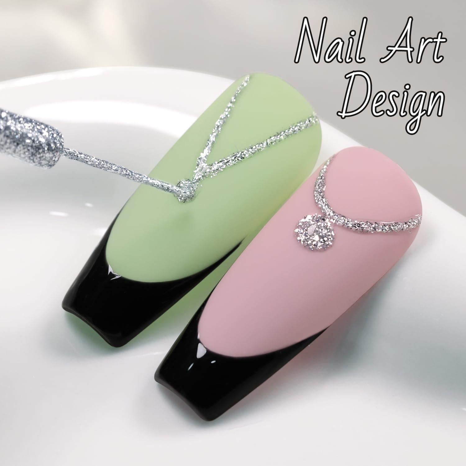 Gel Liner Metálico Doble Ritmo 15ml Plateado Efecto 3D