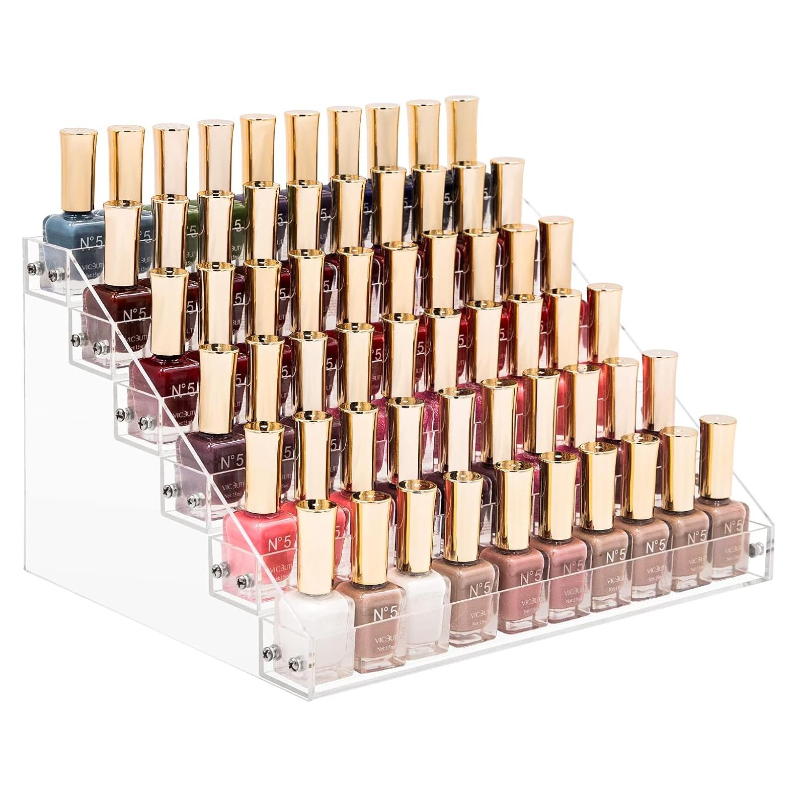 Organizador de Esmaltes de Uñas Benbilry Acrílico 6 Niveles 72 Botellas