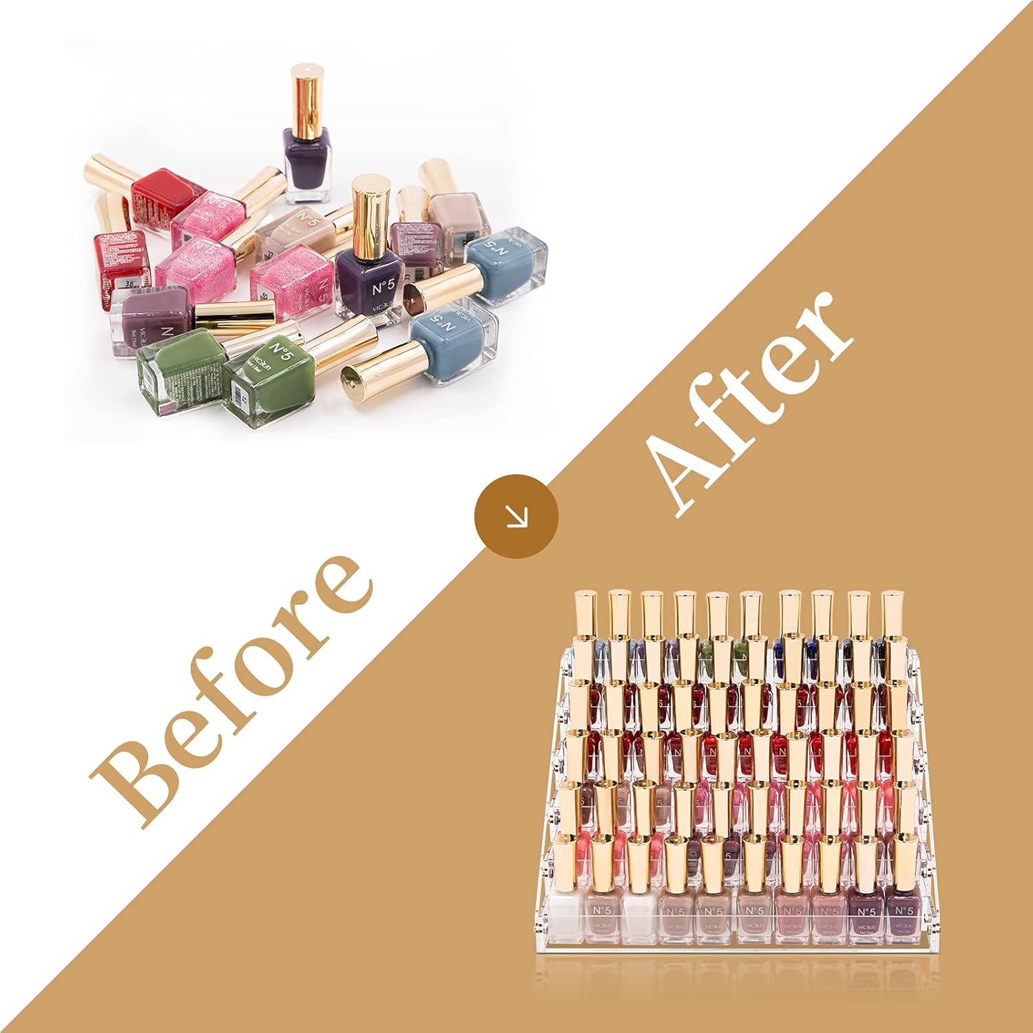 Organizador de Esmaltes de Uñas Benbilry Acrílico 6 Niveles 72 Botellas