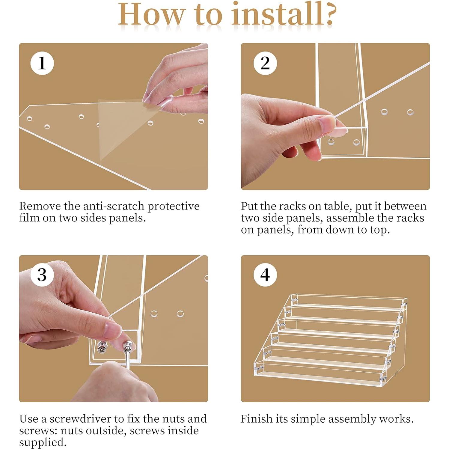 Organizador de Esmaltes de Uñas Benbilry Acrílico 6 Niveles 72 Botellas