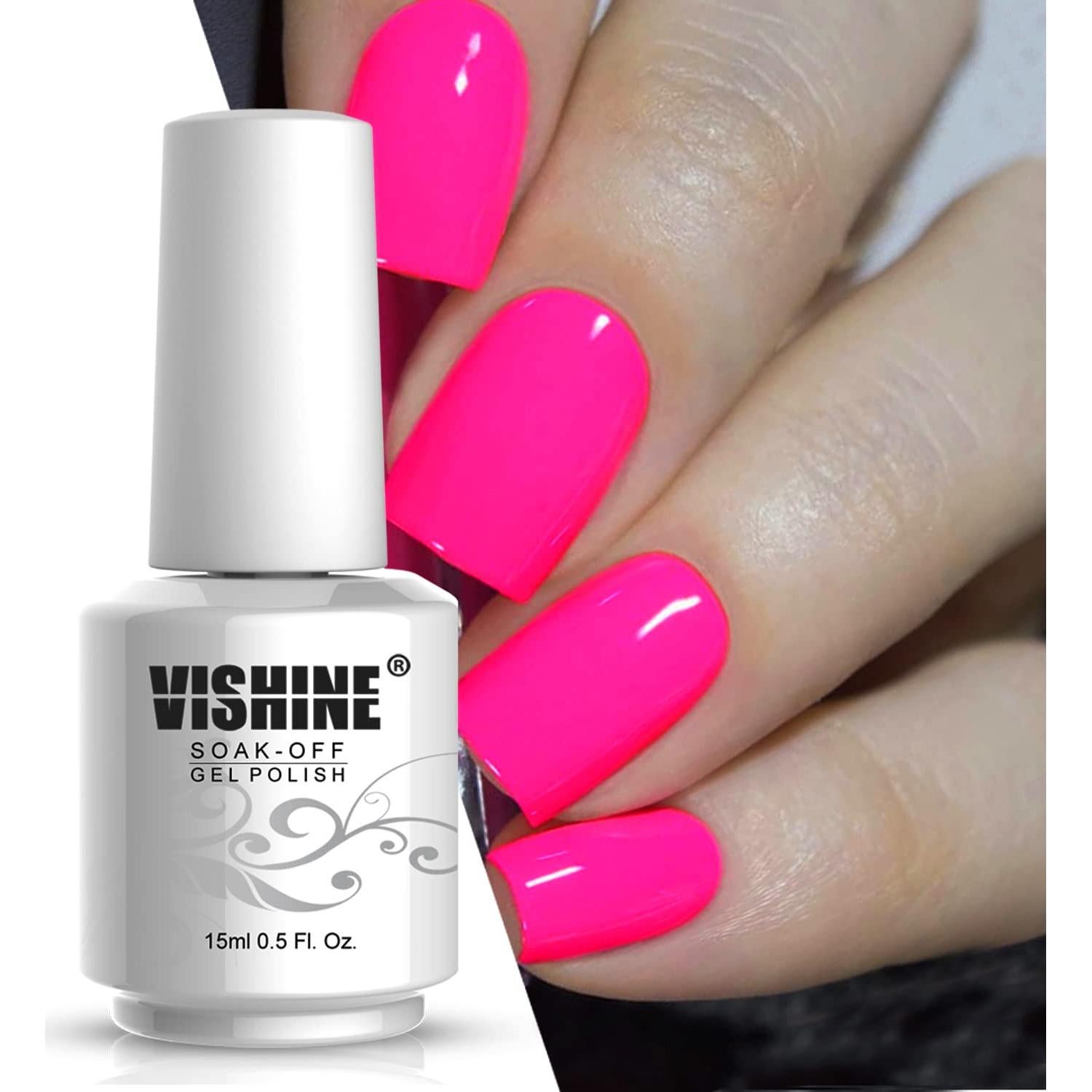 Esmalte de Uñas en Gel Vishine 15ml Rosa Brillante Larga Duración