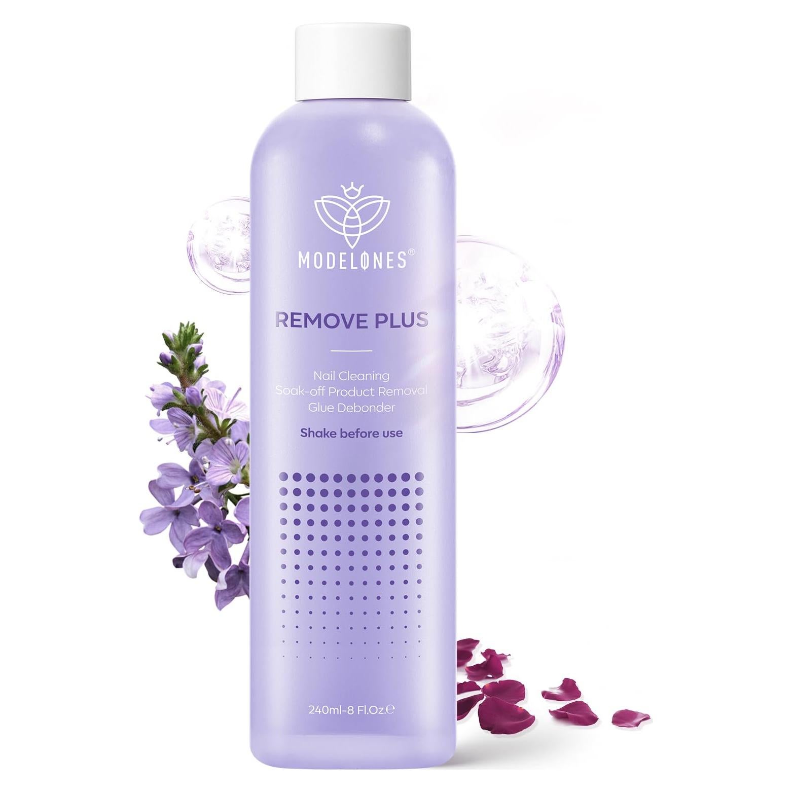 Removedor de Esmalte Modelones 236.6 ml Gel Acetona Lavanda