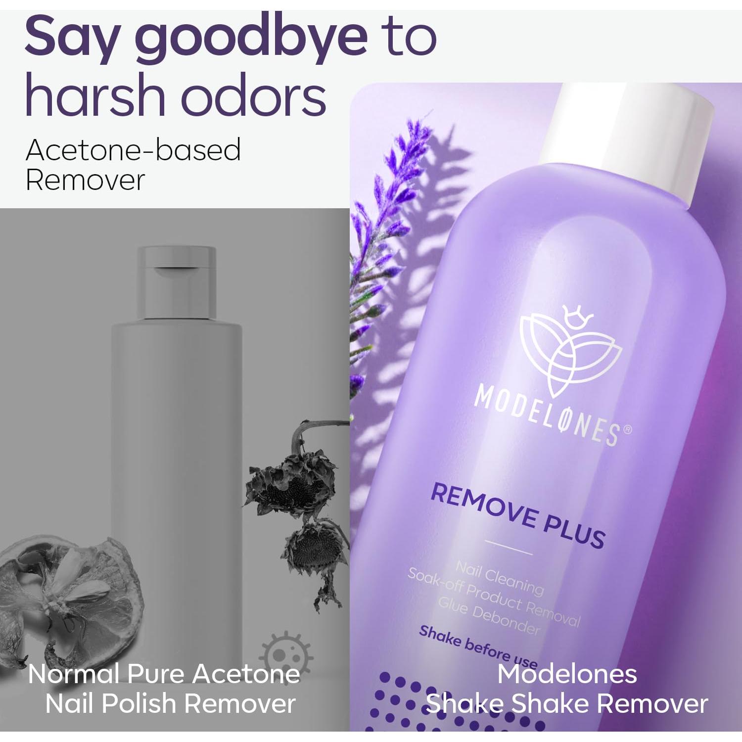 Removedor de Esmalte Modelones 236.6 ml Gel Acetona Lavanda