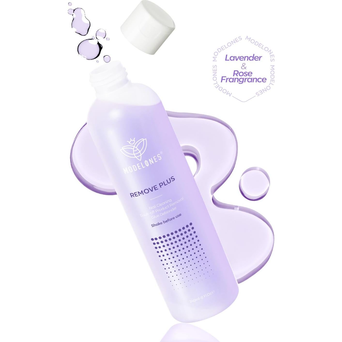Removedor de Esmalte Modelones 236.6 ml Gel Acetona Lavanda