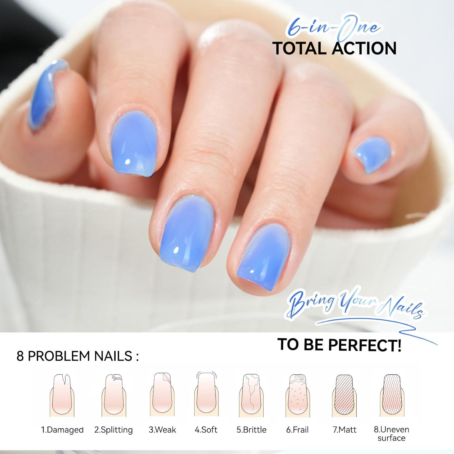 Gelike EC Endurecedor y Crecimiento de Uñas 15ml Azul Cielo