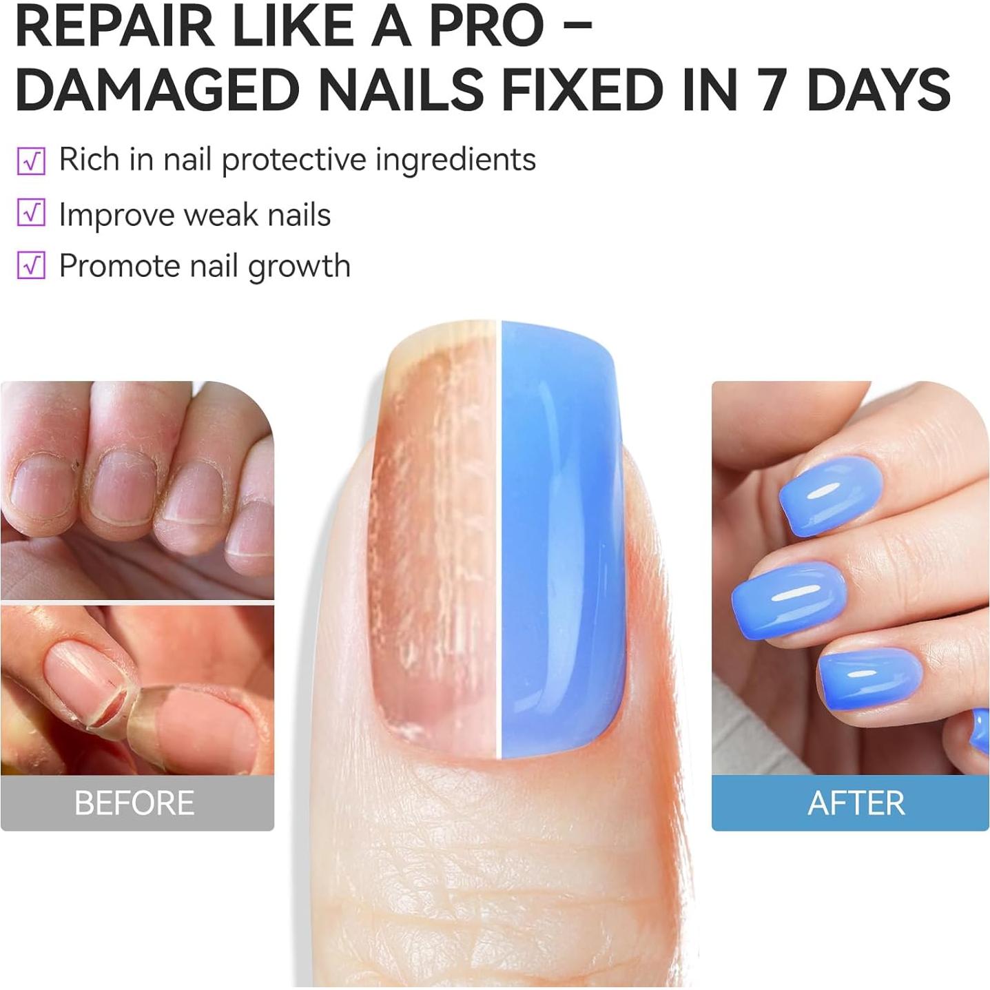 Gelike EC Endurecedor y Crecimiento de Uñas 15ml Azul Cielo