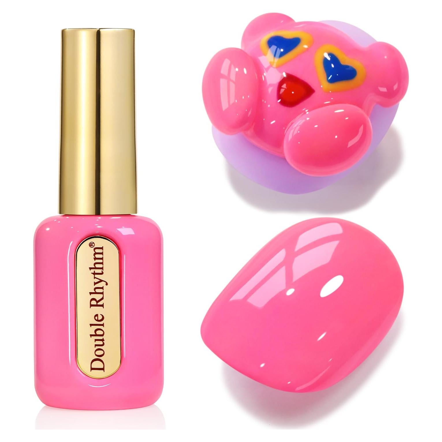 Esmalte en Gel Doble Ritmo 15ml Rosa Neón Libre de Toxinas