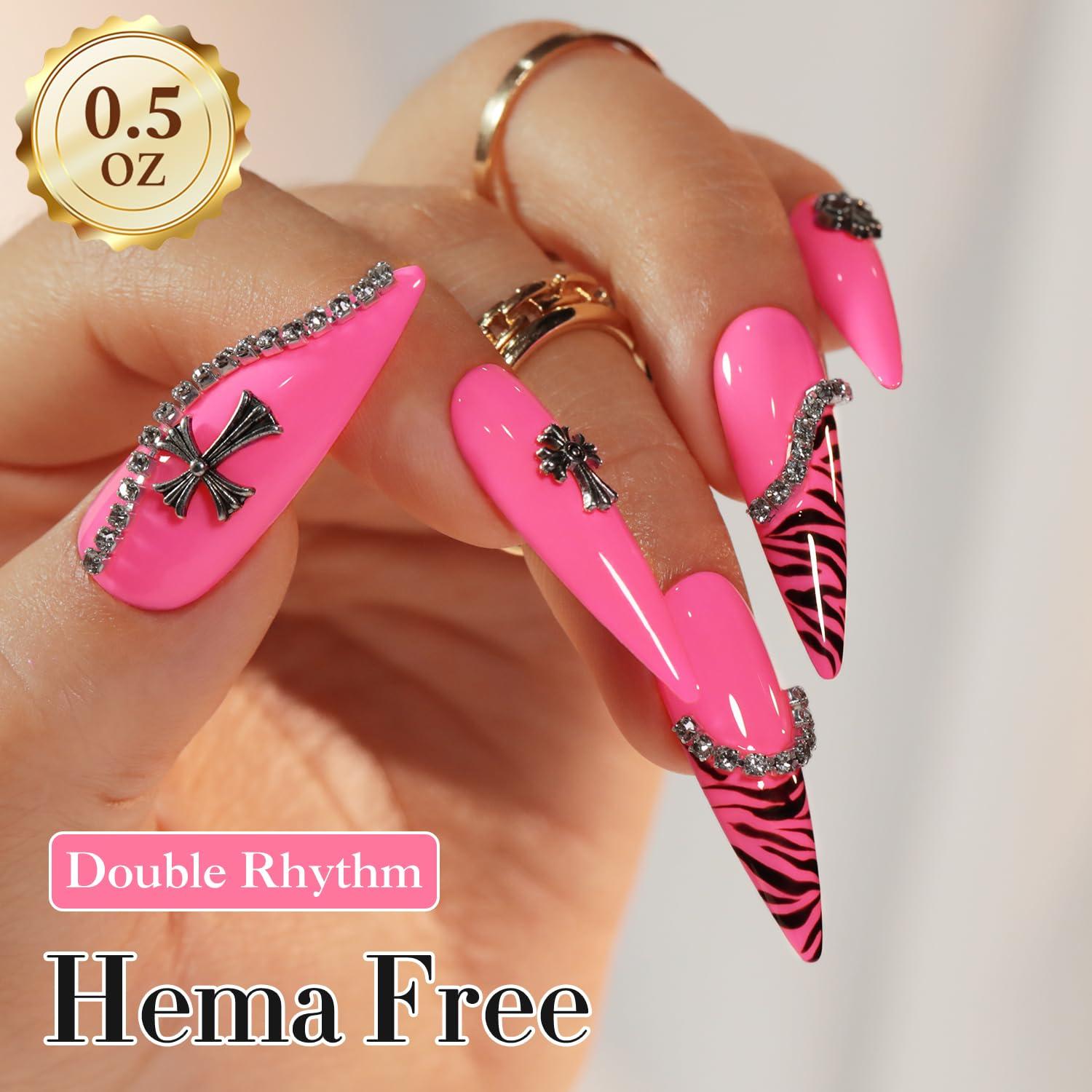 Esmalte en Gel Doble Ritmo 15ml Rosa Neón Libre de Toxinas