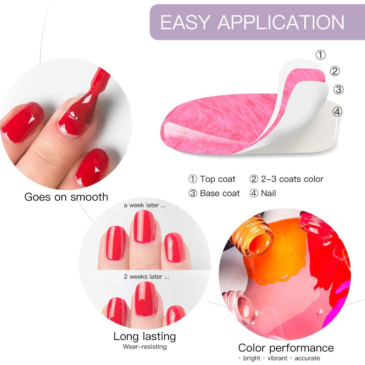 Set de Esmalte de Uñas en Gel Vishine 6 Colores 8ml