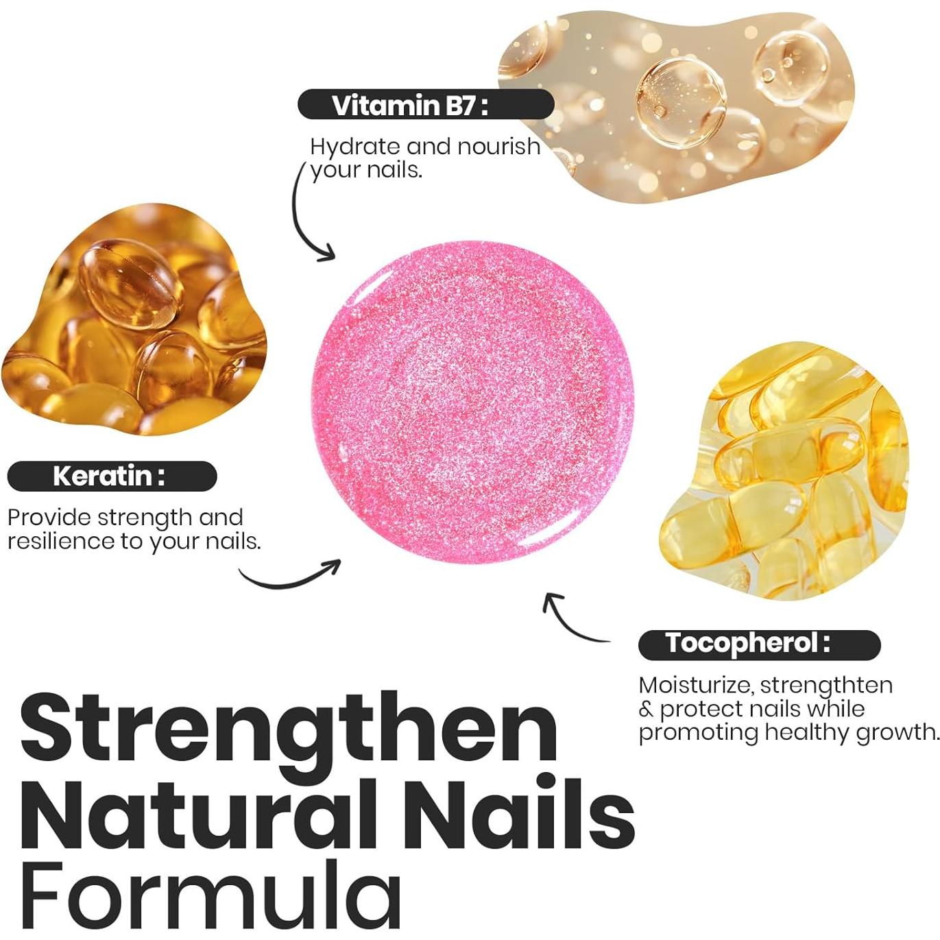 Set de Esmalte de Uñas Glitter Beetles - 6 Colores Secado Rápido