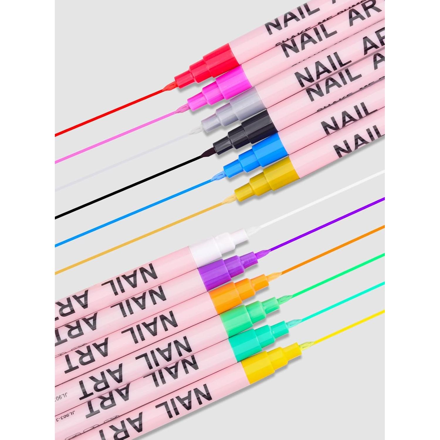 Conjunto de 12 Lápices de Arte para Uñas EBANKU 0.7MM