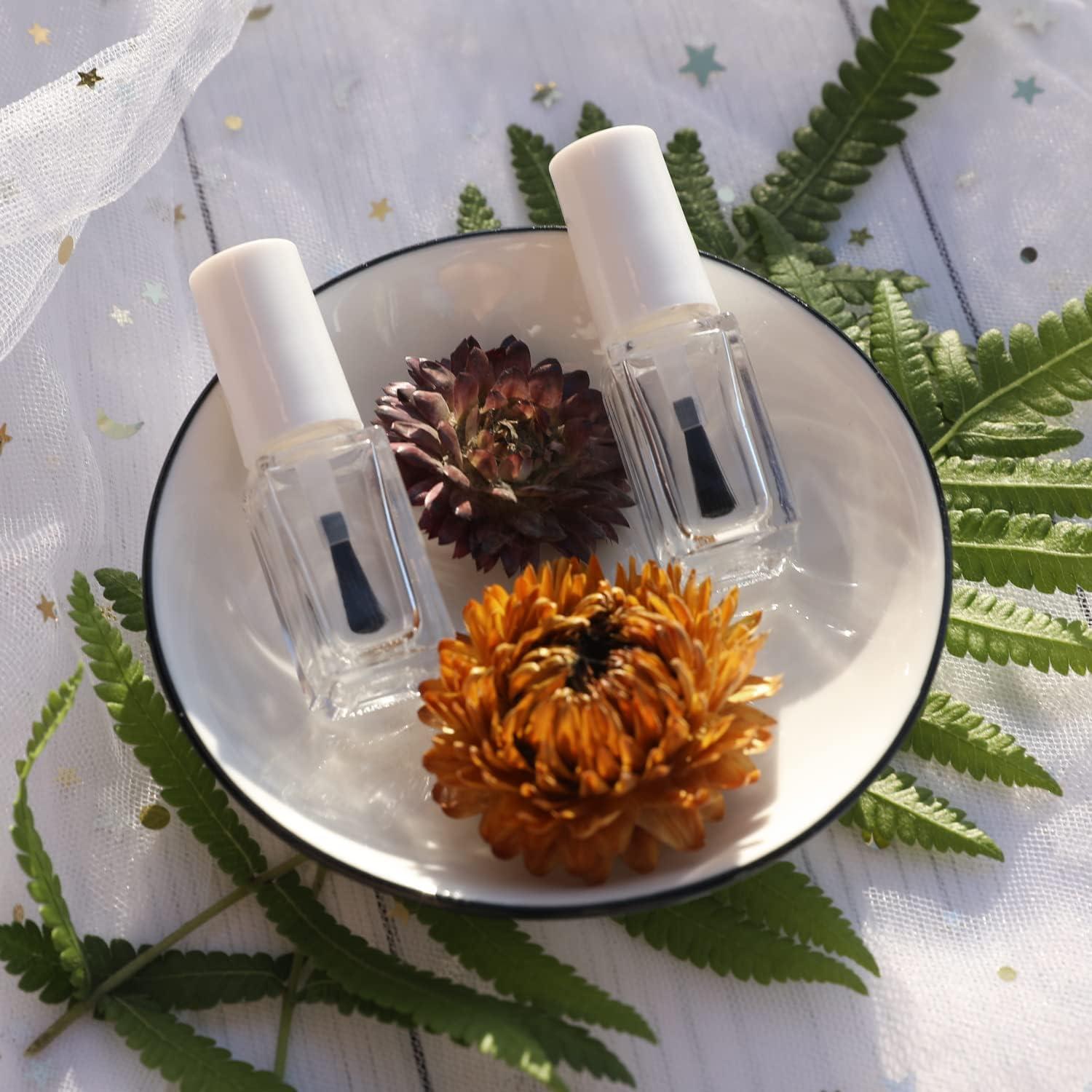 Botellas de Vidrio Vacías 5ML Agidea con Brocha - Paquete de 20