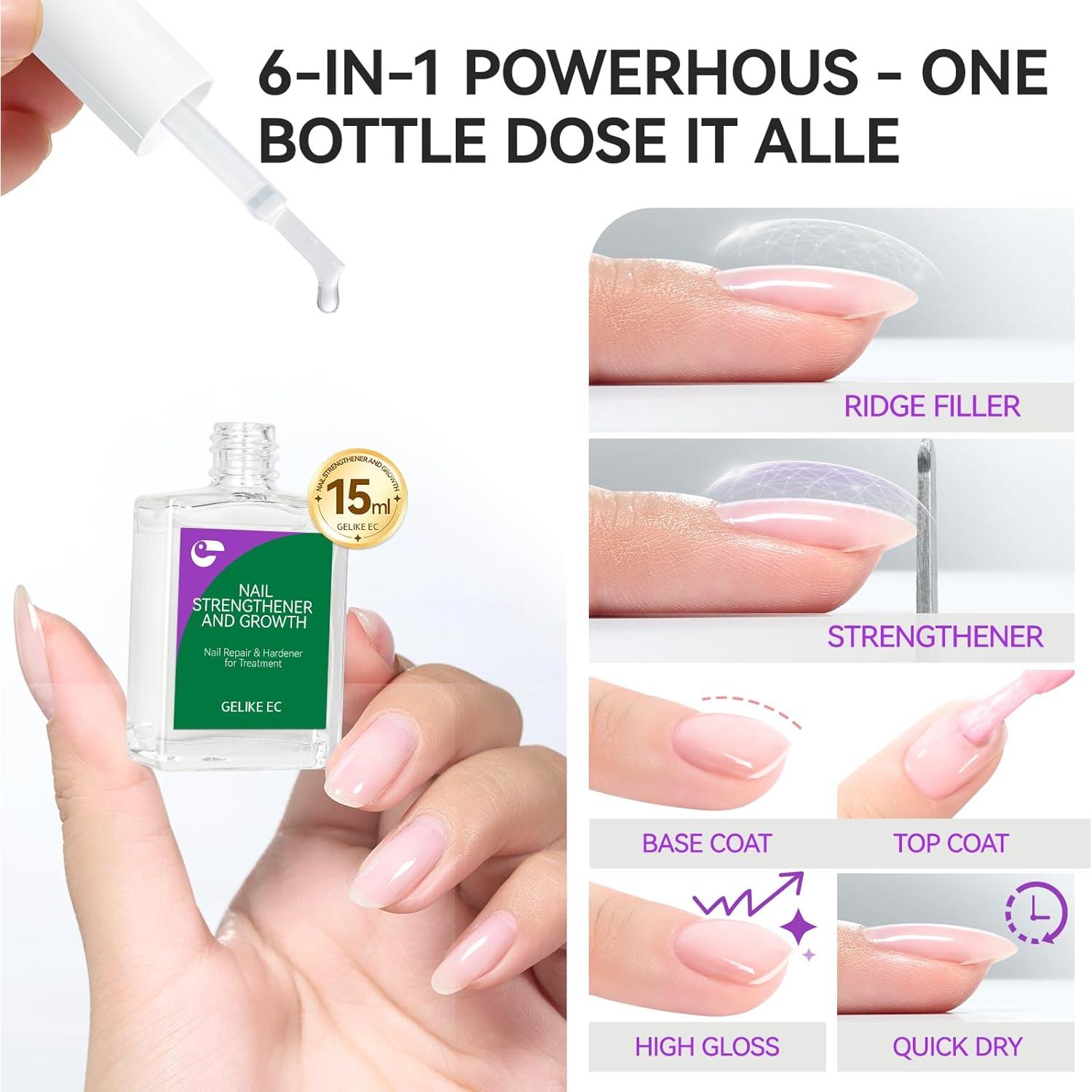 Esmalte de Uñas Endurecedor Gelike EC 15ml Transparente