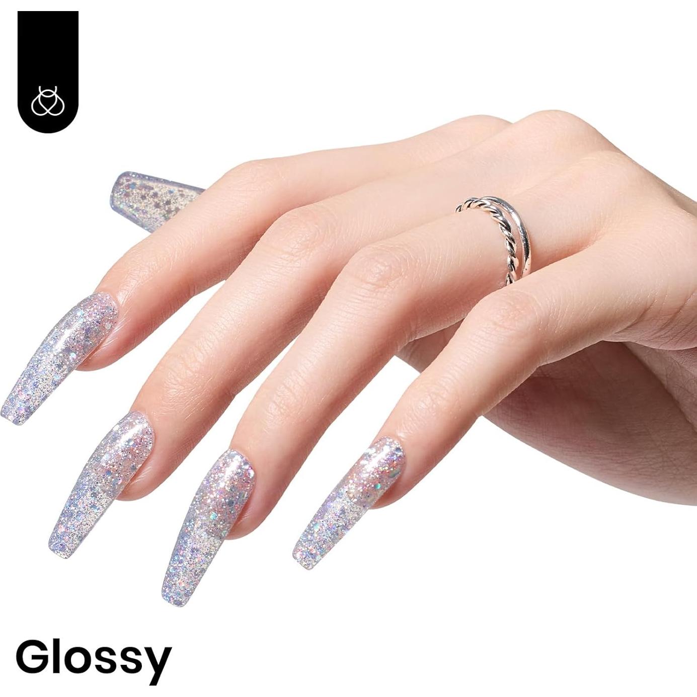 Esmalte de Uñas Gel Glitter Beetles 15ml Cromado Plateado