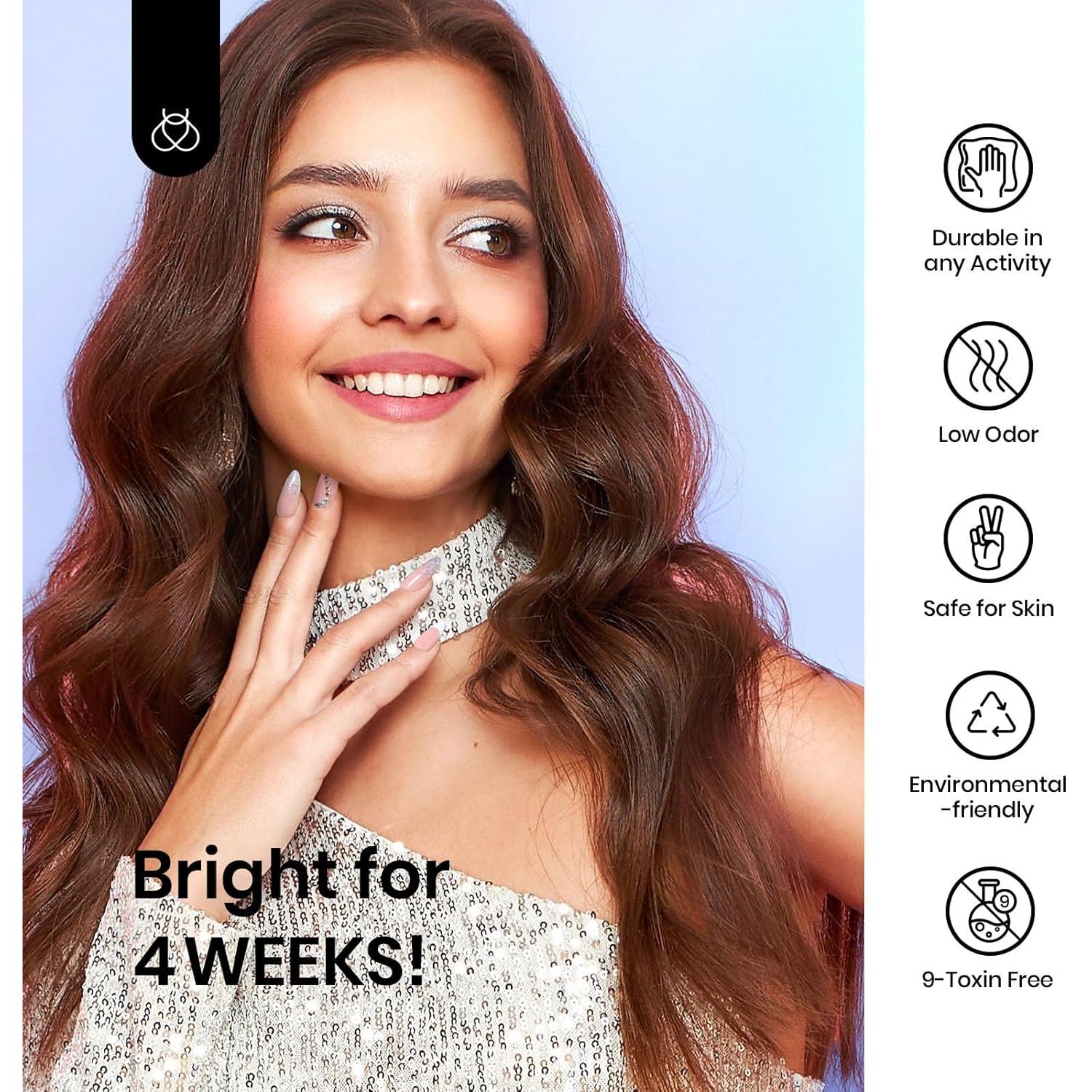 Esmalte de Uñas Gel Glitter Beetles 15ml Cromado Plateado