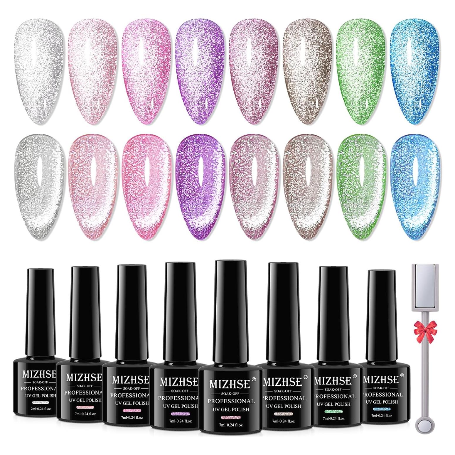 Esmalte de Uñas Gel Cat Eye Brillante MIZHSE - 8 Colores