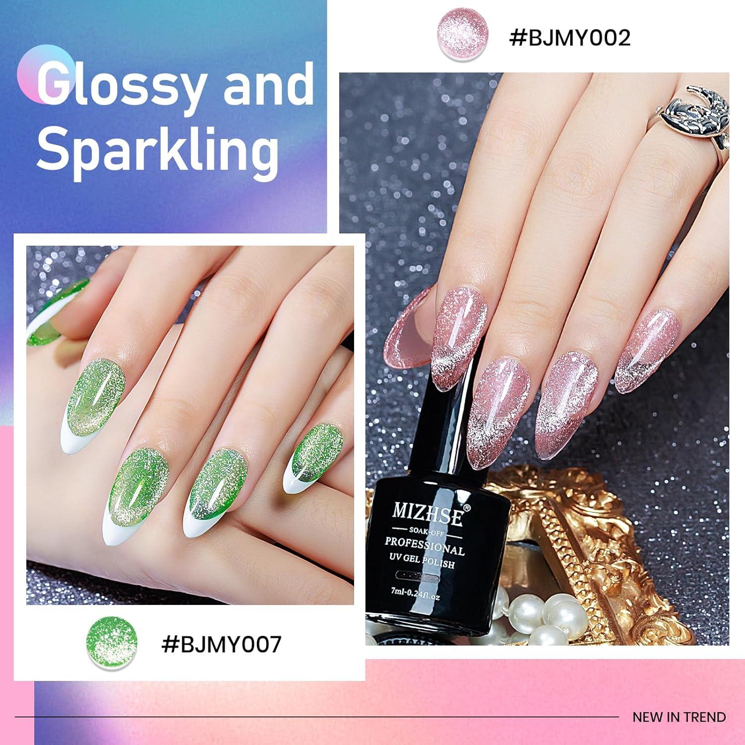 Esmalte de Uñas Gel Cat Eye Brillante MIZHSE - 8 Colores