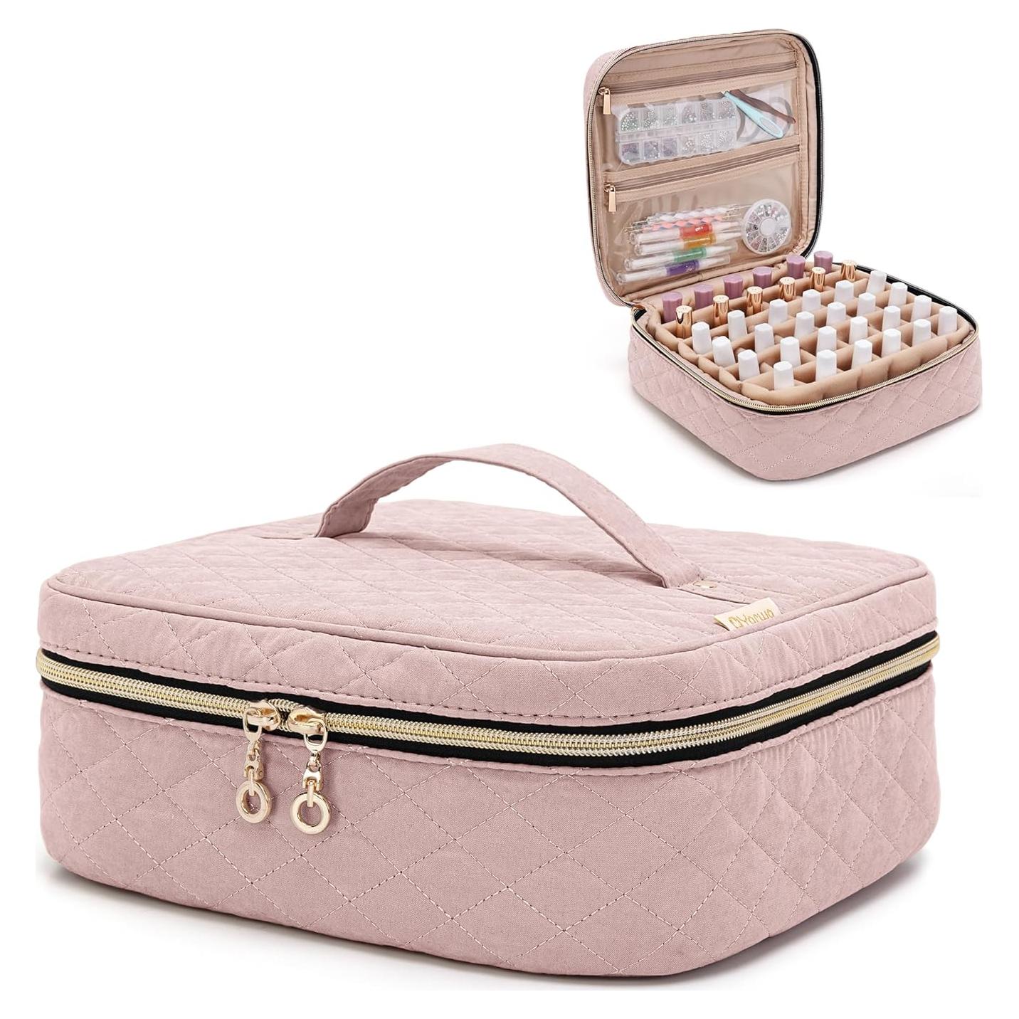 Bolsa de Transporte para Esmalte de Uñas YARWO Rosa 36 Botellas