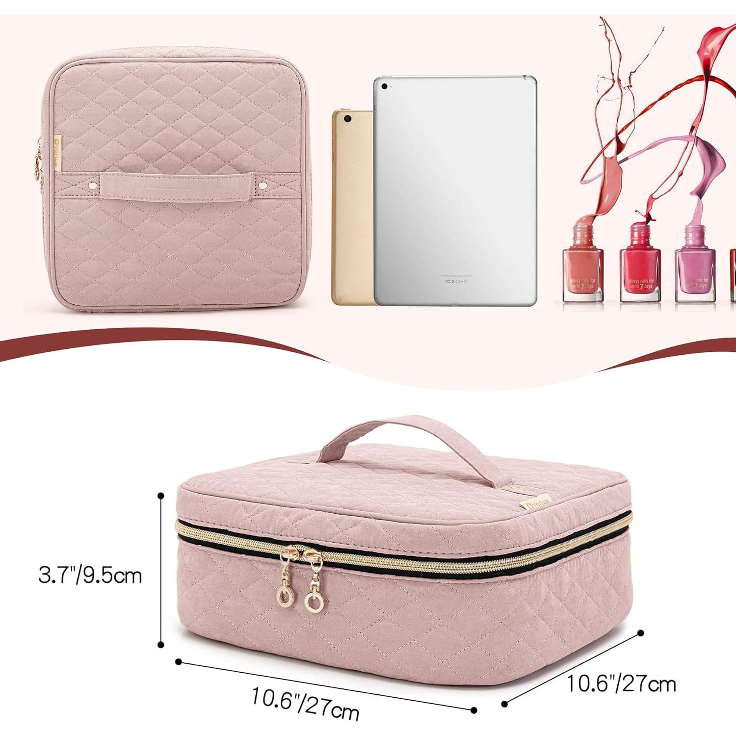 Bolsa de Transporte para Esmalte de Uñas YARWO Rosa 36 Botellas