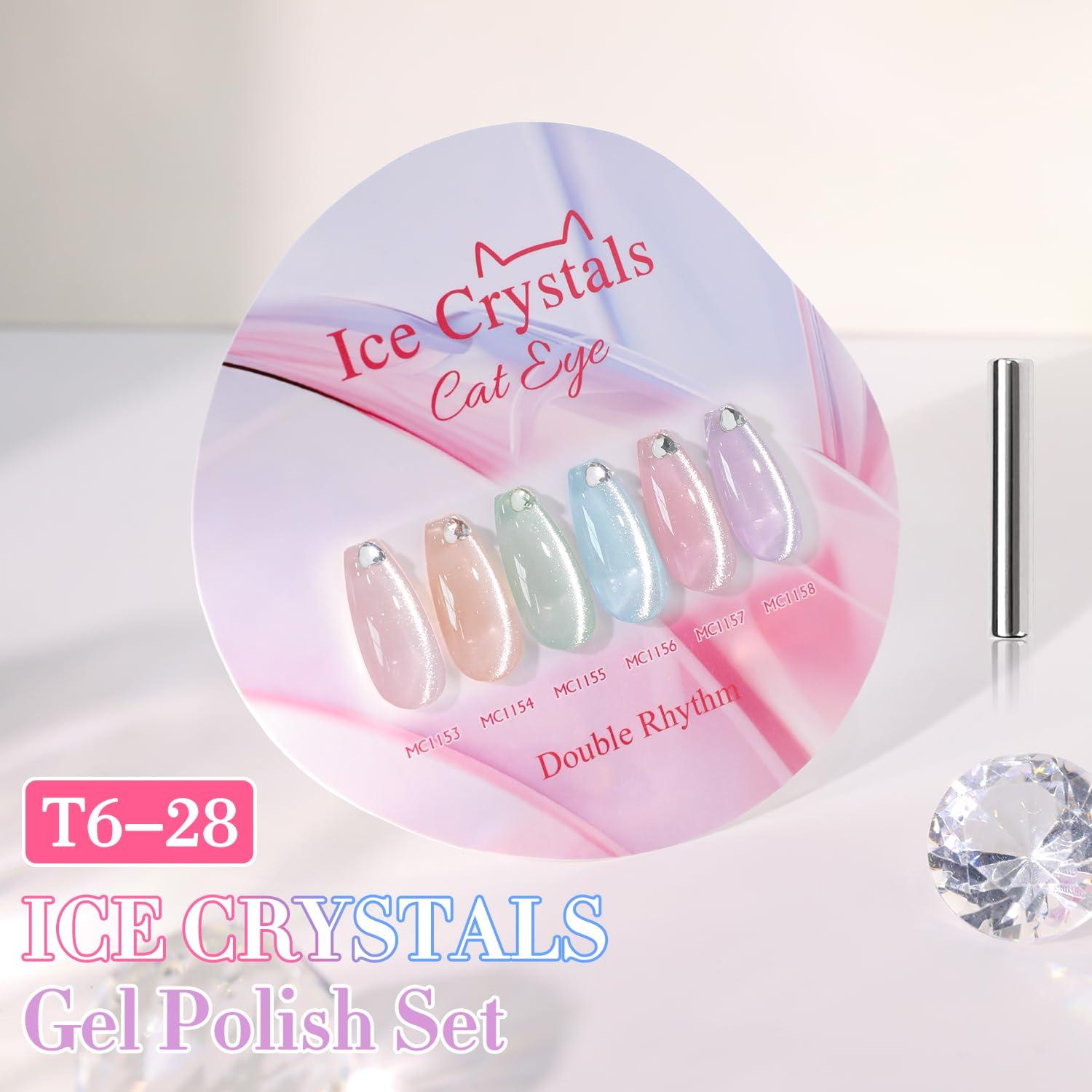 Conjunto 6 Esmaltes de Uñas Gel Doble Ritmo 15ml Brillo