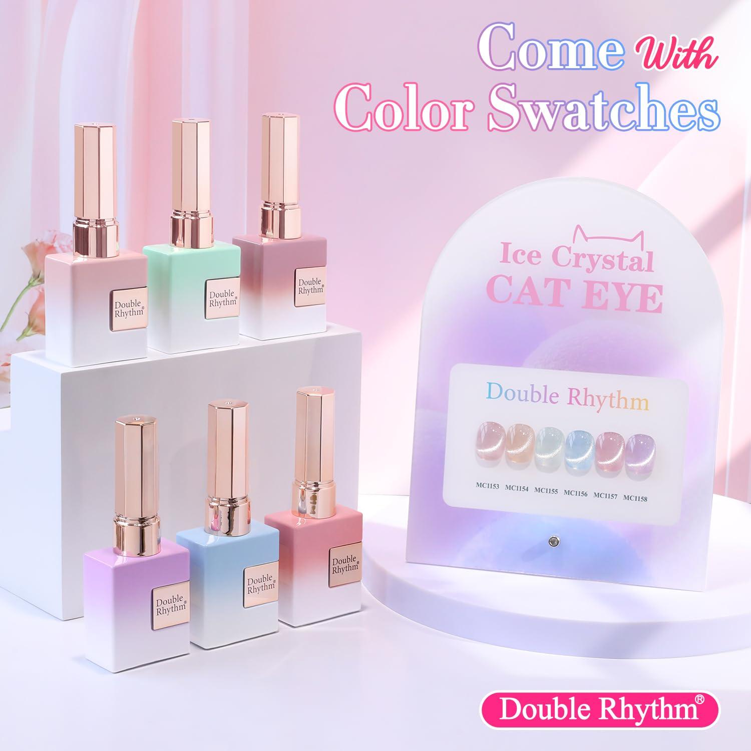 Conjunto 6 Esmaltes de Uñas Gel Doble Ritmo 15ml Brillo