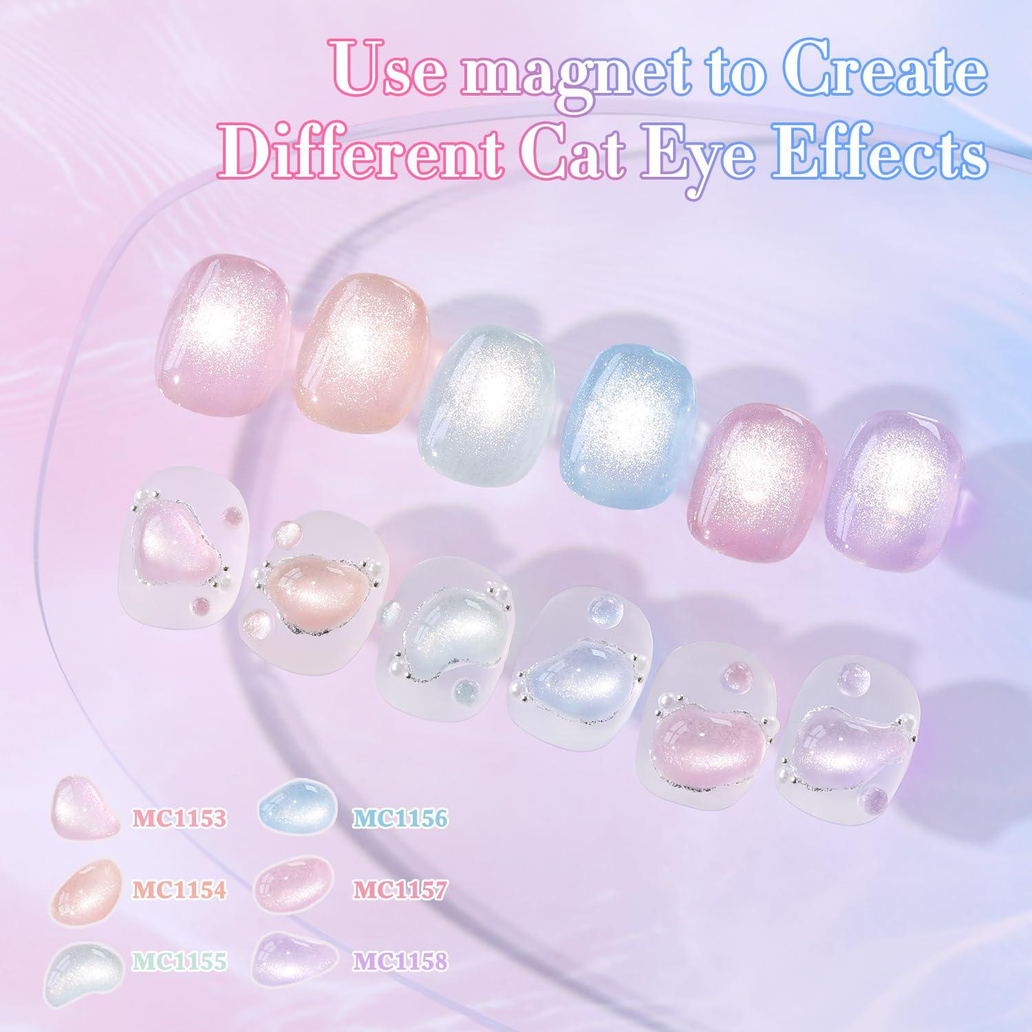 Conjunto 6 Esmaltes de Uñas Gel Doble Ritmo 15ml Brillo