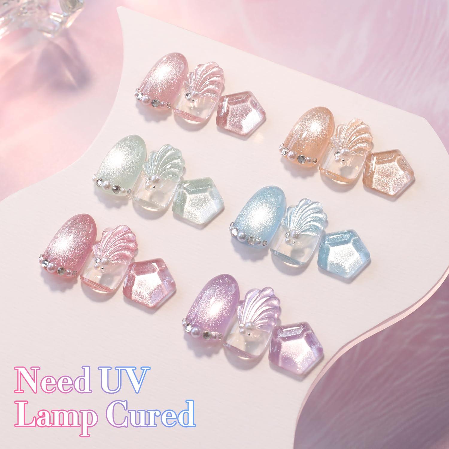 Conjunto 6 Esmaltes de Uñas Gel Doble Ritmo 15ml Brillo