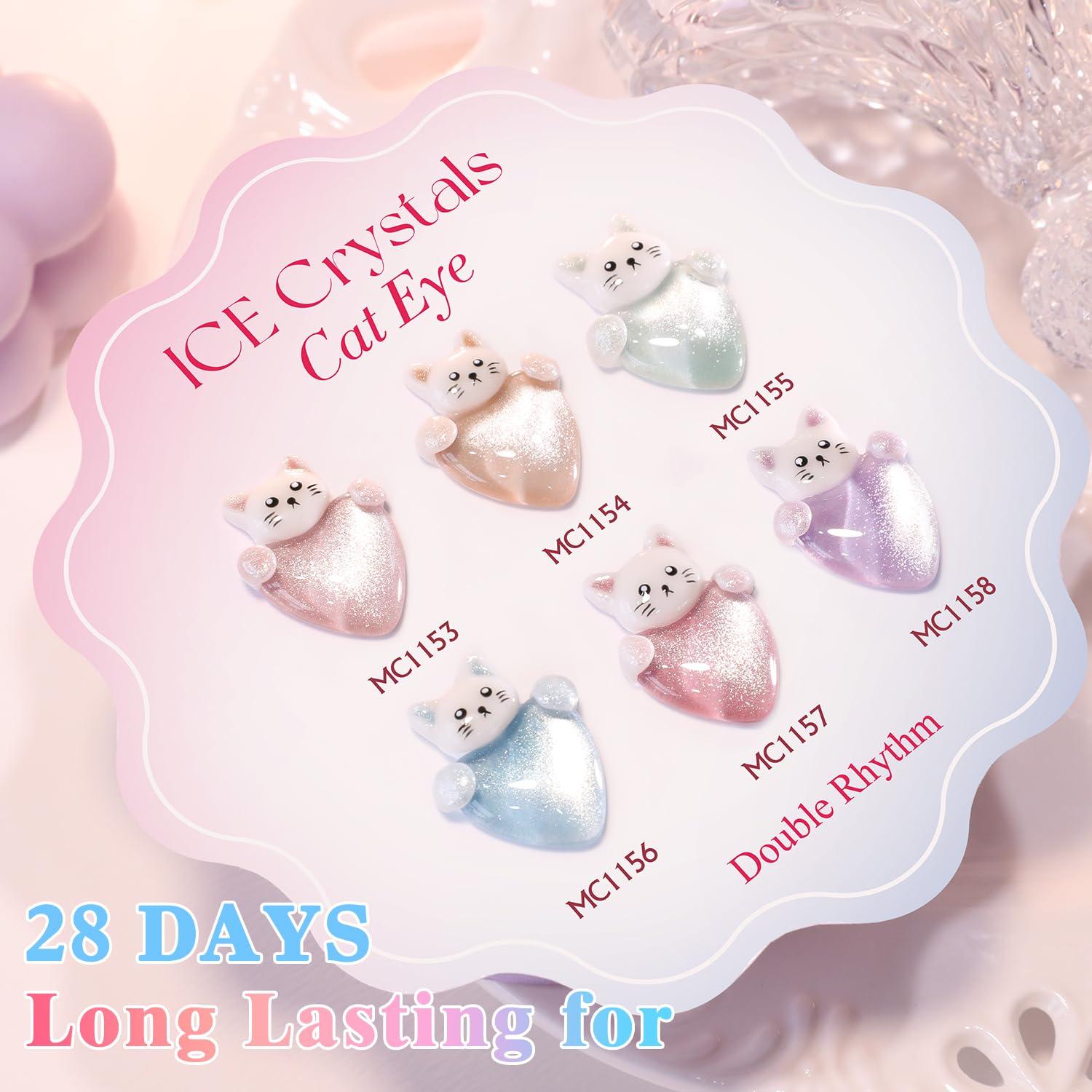 Conjunto 6 Esmaltes de Uñas Gel Doble Ritmo 15ml Brillo