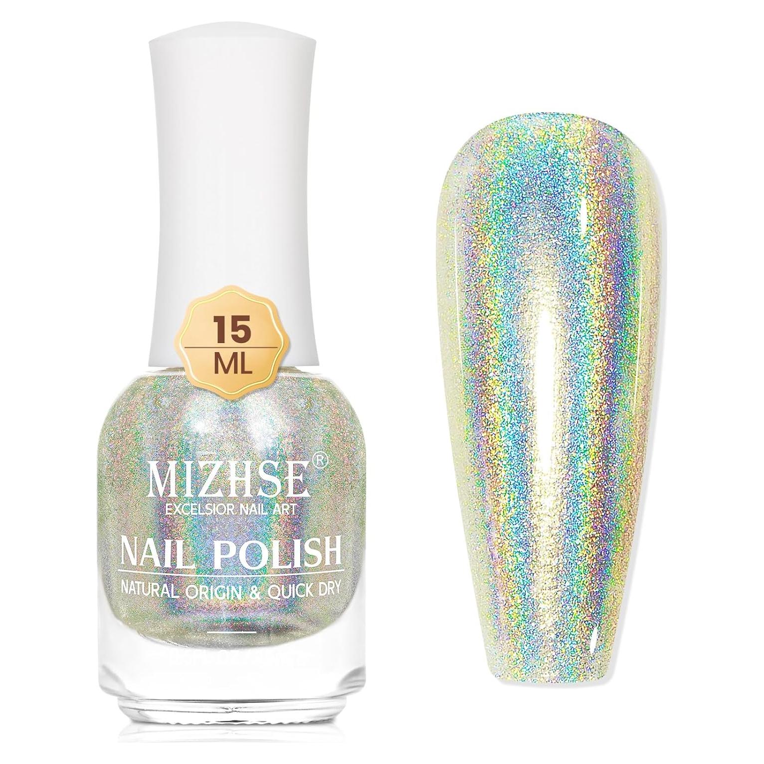 Esmalte de Uñas Holográfico MIZHSE 15 ml Secado Rápido