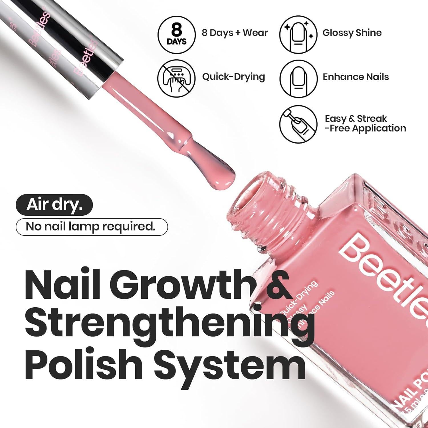 Set de Esmalte de Uñas Beetles 6 Colores Secado Rápido