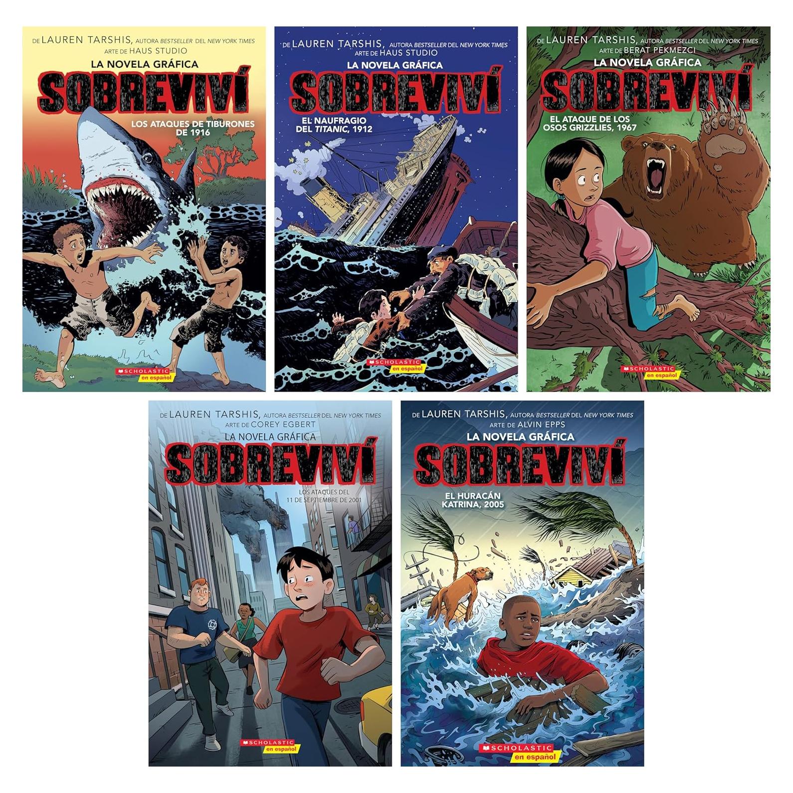 Sobreviví colección novelas graficas (5 libros) en español (Graphix) | (I Survived Spanish Graphic Novels Series Set, 5 books)