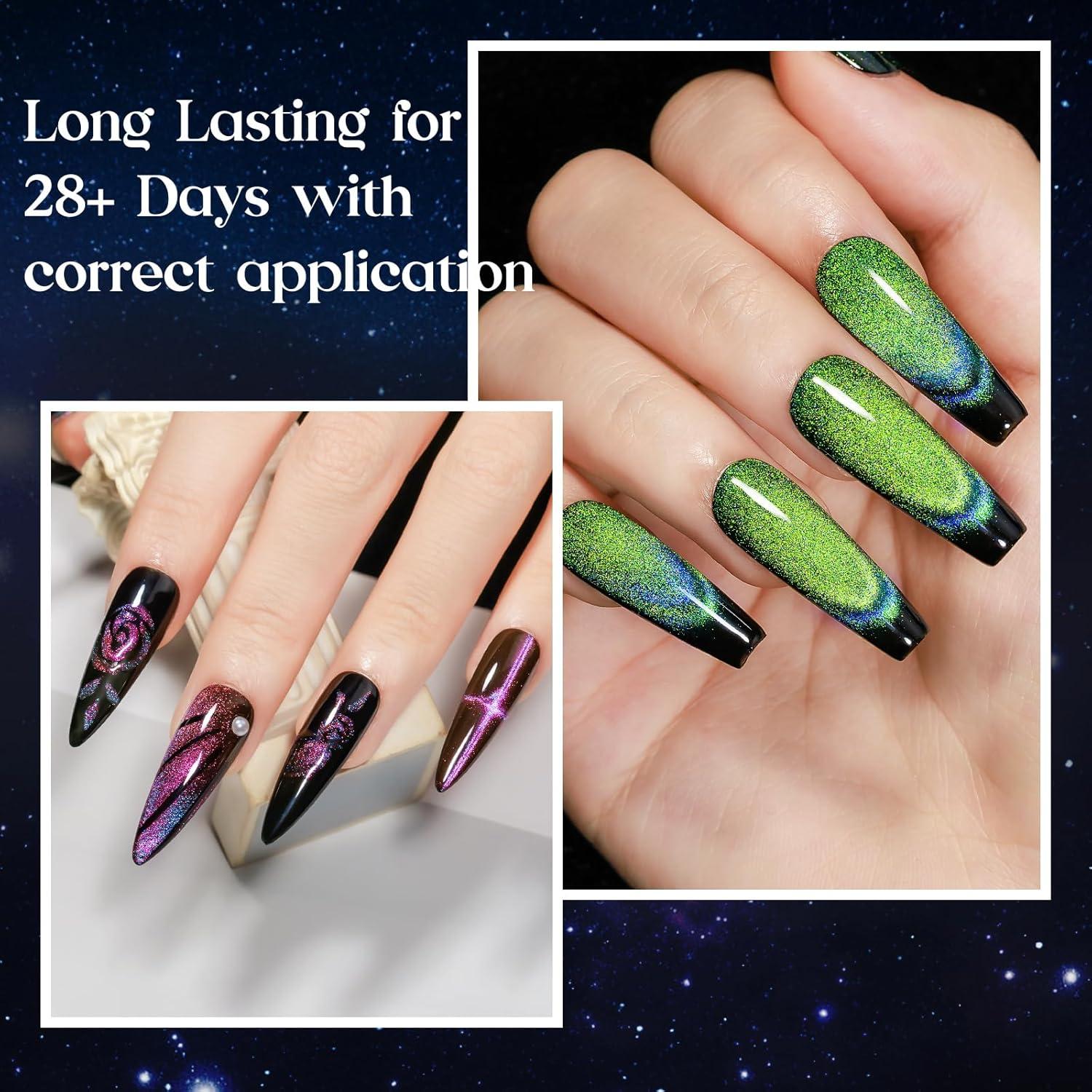 Set de 8 Esmaltes de Uñas en Gel Ojo de Gato MIZHSE 9D