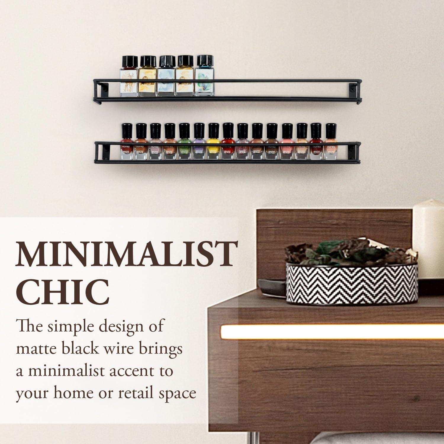 Estanterías de Exhibición MyGift de Metal Negro 42 cm - Juego de 5