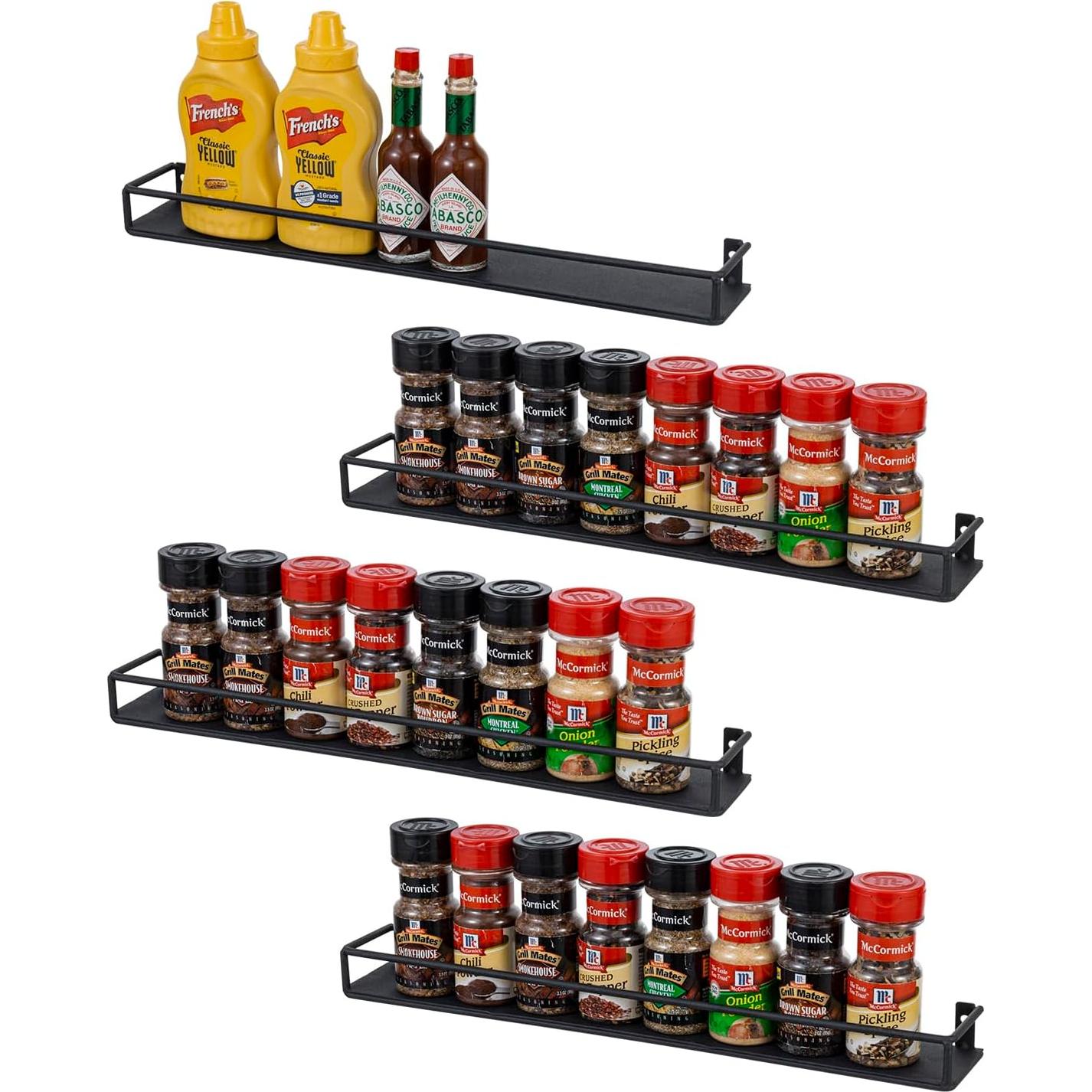 Estanterías de Exhibición MyGift de Metal Negro 42 cm - Juego de 5