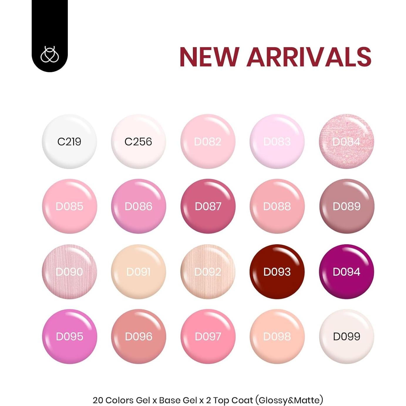 Set de Esmalte de Uñas en Gel Beetles 23 Piezas Rosa Nude