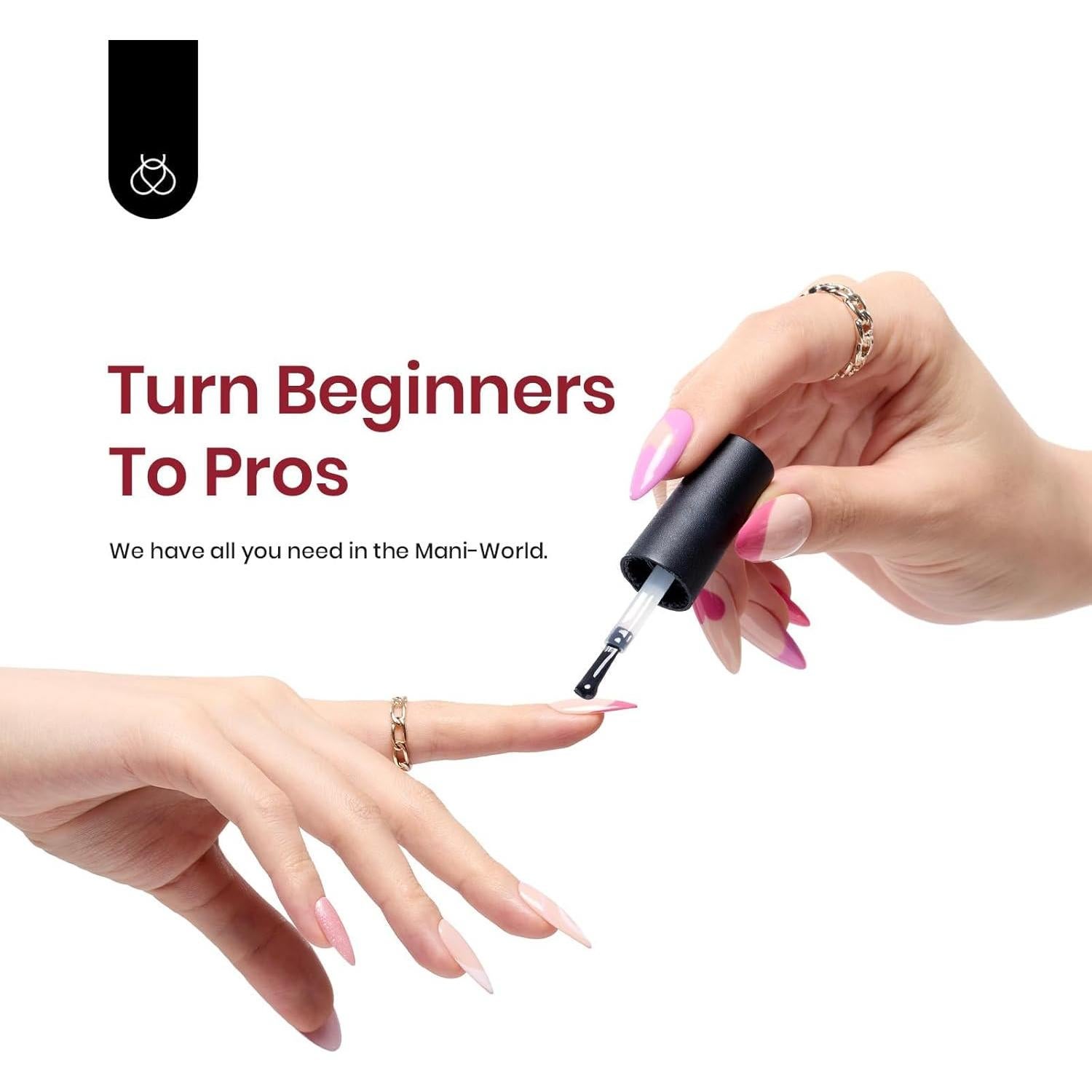 Set de Esmalte de Uñas en Gel Beetles 23 Piezas Rosa Nude