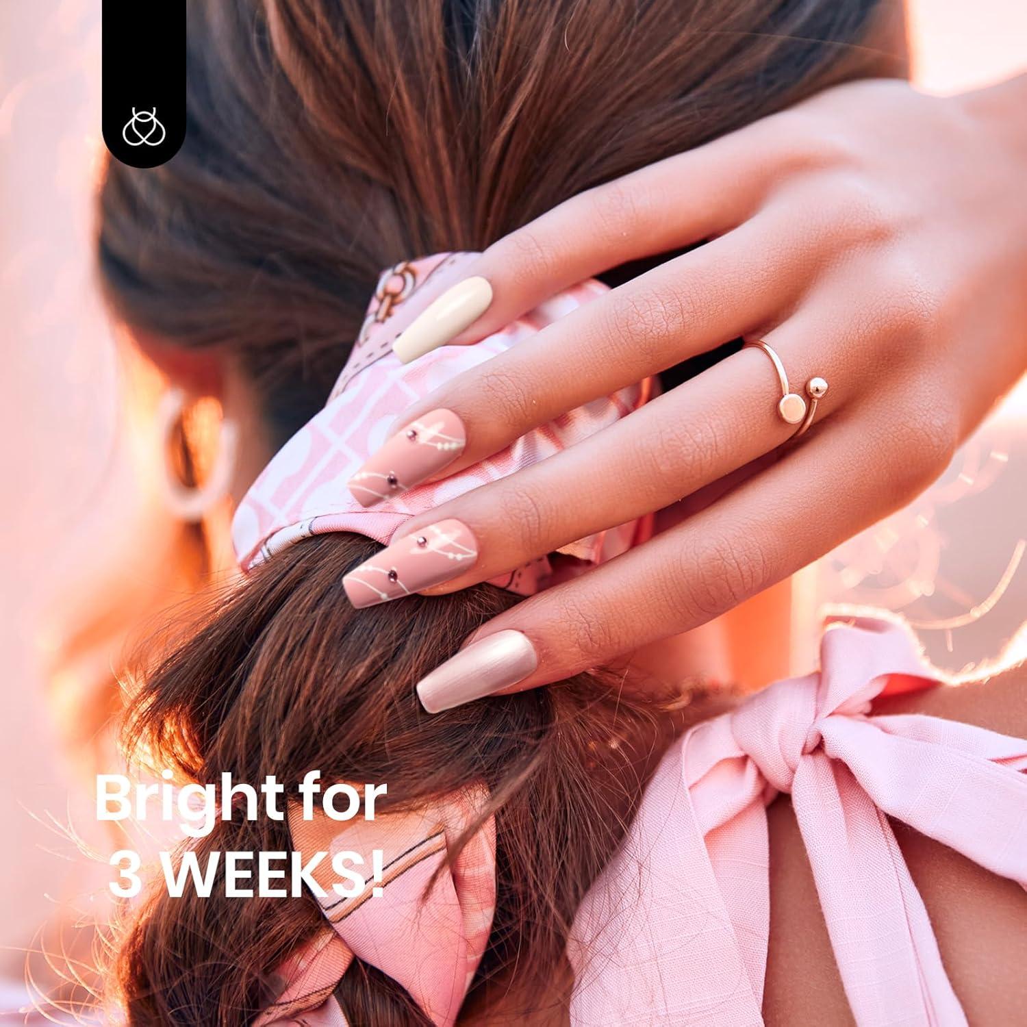 Set de Esmalte de Uñas en Gel Beetles 23 Piezas Rosa Nude