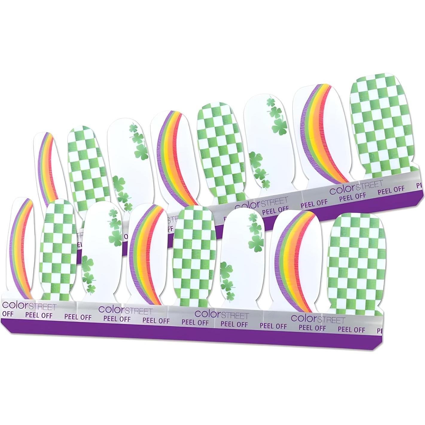 Tiras de Uñas Color Street Sacude Tu Trébol FDC300 16 Piezas