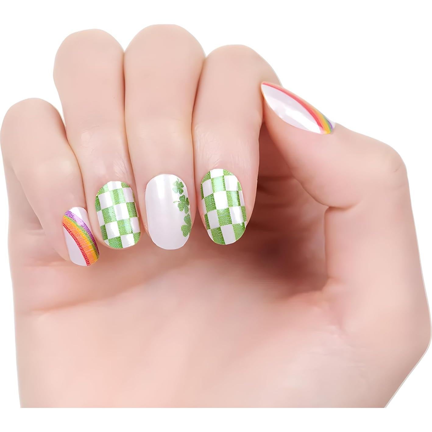 Tiras de Uñas Color Street Sacude Tu Trébol FDC300 16 Piezas