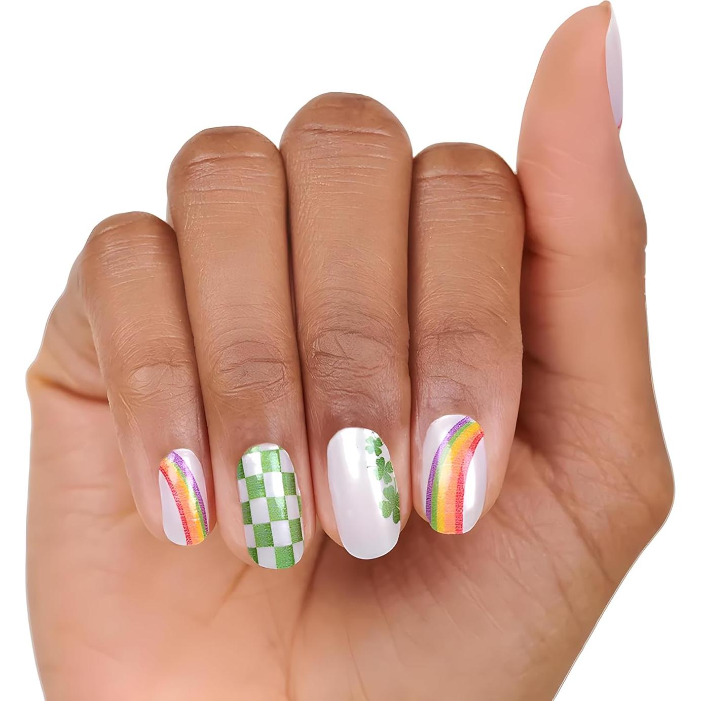 Tiras de Uñas Color Street Sacude Tu Trébol FDC300 16 Piezas