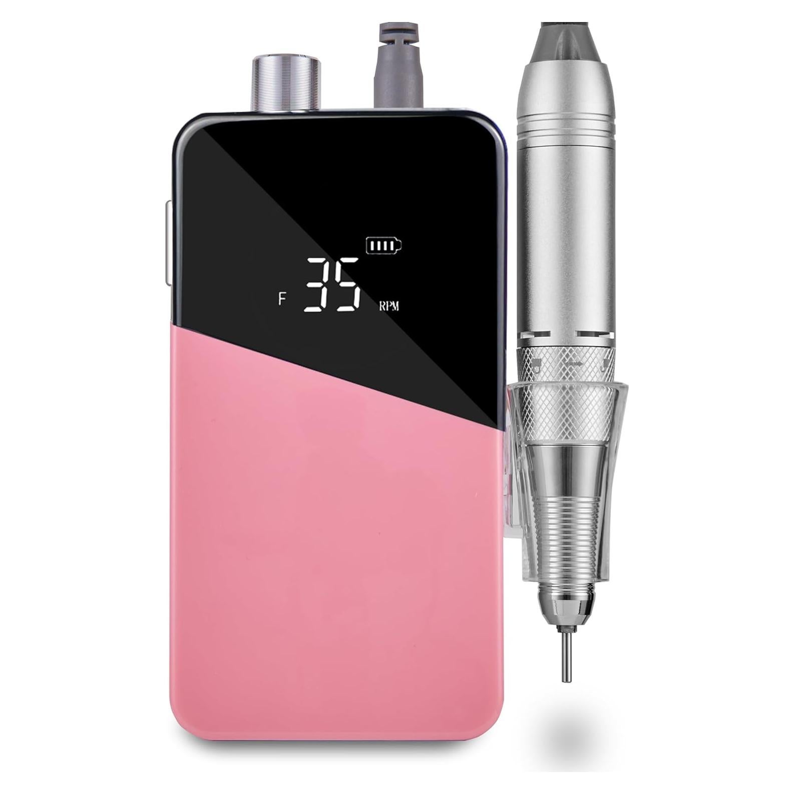 Taladro de Uñas Eléctrico Lumcrissy Rosa 35000 RPM Recargable