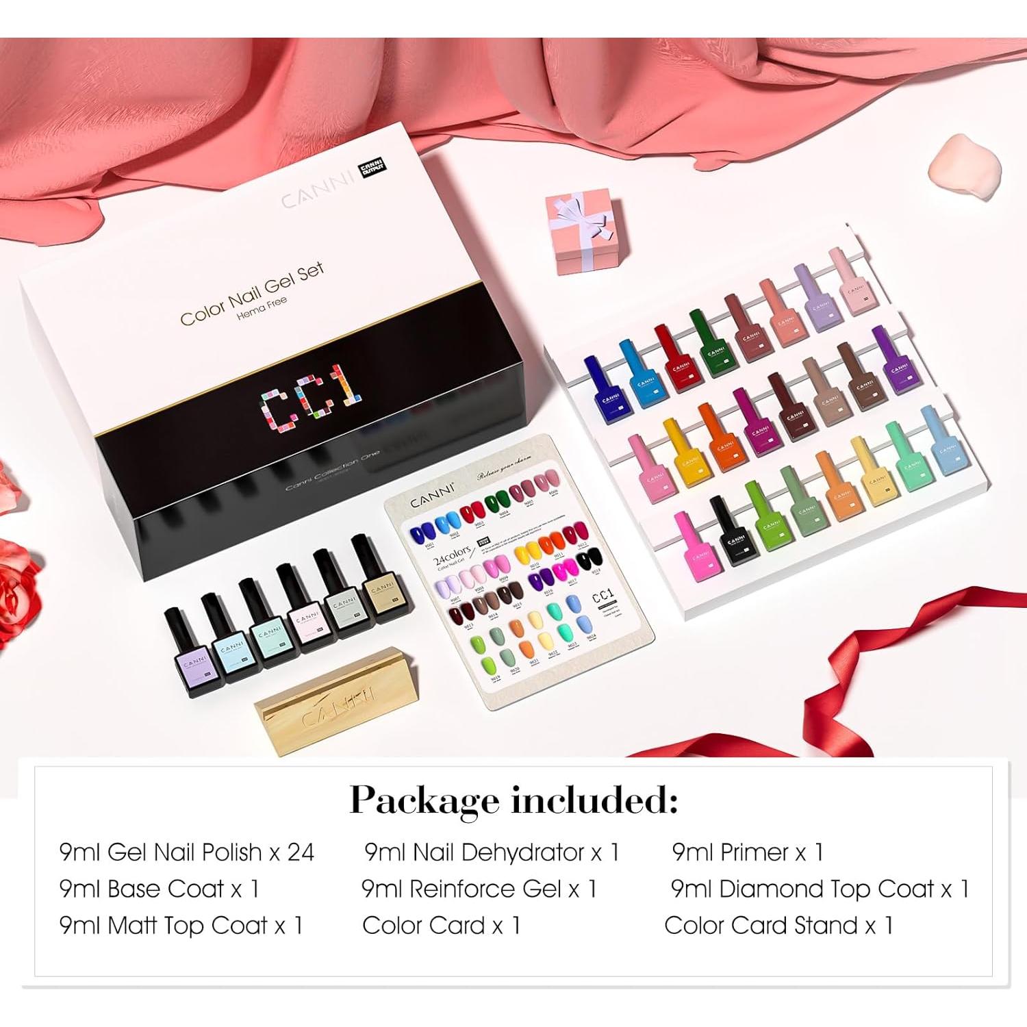 Set de Esmalte de Uñas CANNI CC1 30 Pcs 9ML Sin Hema