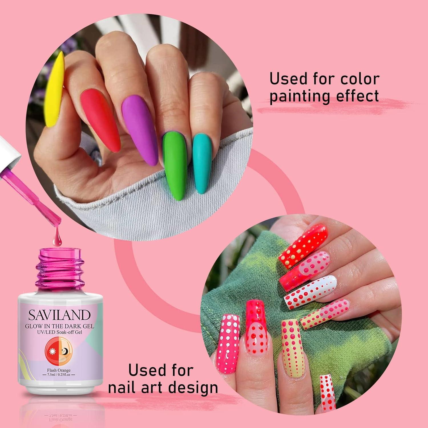 Set de Esmalte de Uñas en Gel Saviland - 12 Colores Luminiscentes