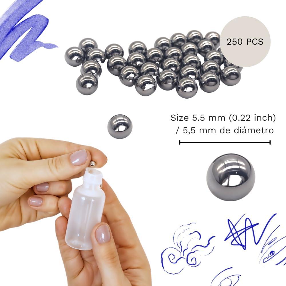 Bolas de Mezcla de Pintura Hartem - Acero Inoxidable 5 mm, 250 pcs