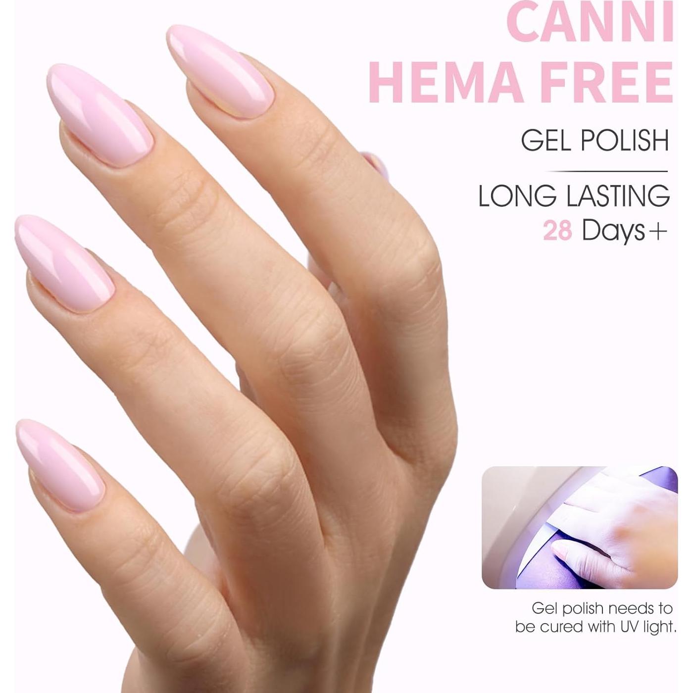 Esmalte de Uñas en Gel CANNI Rosa Claro 9ml - Alta Duración